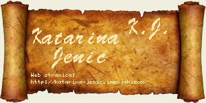 Katarina Jenić vizit kartica